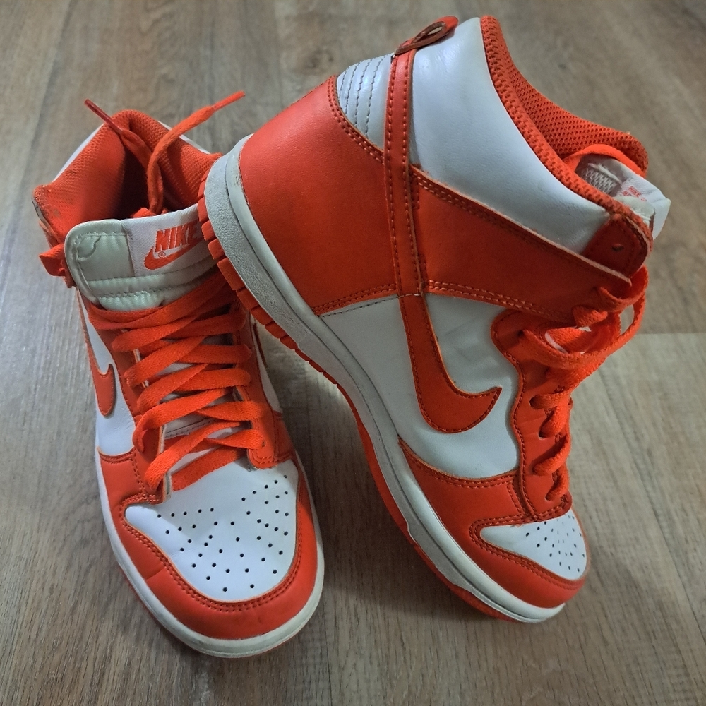 Nike Dunk Blaze SP Syracuse High-Top Orange White Sneakers Youth Size 4